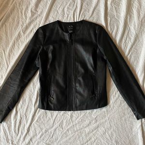 A/X Armani exchange leather jacket sz M